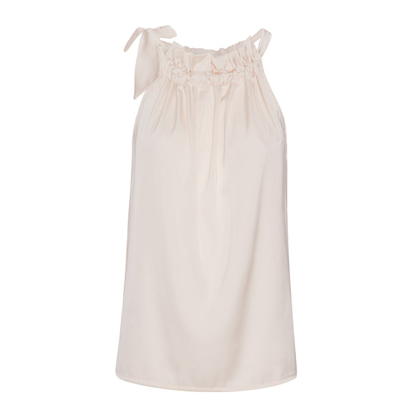 Karmamia Copenhagen Ruffle Tie Top Ivory