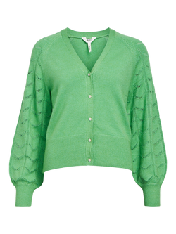 Object Eva L/S Knit Cardigan Vibrant Green