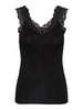 Pieces Barbera Lace Top Black