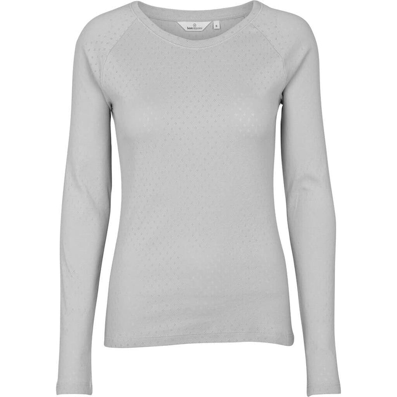 Basic Apparel Arense LS T-Shirt Light Grey Melange