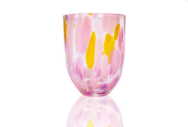 Anna von Lipa Big Confetti Tumbler Glas Rosa/Yellow/Lilla