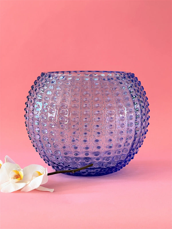 Anna Von Lipa Hobnail Globe Vase 24 cm Light Blue