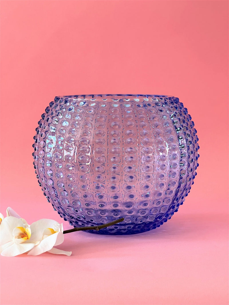 Anna Von Lipa Hobnail Globe Vase 24 cm Light Blue