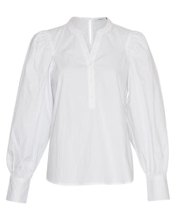 Moss Copenhagen Haddis V-Neck Skjorte Bright White