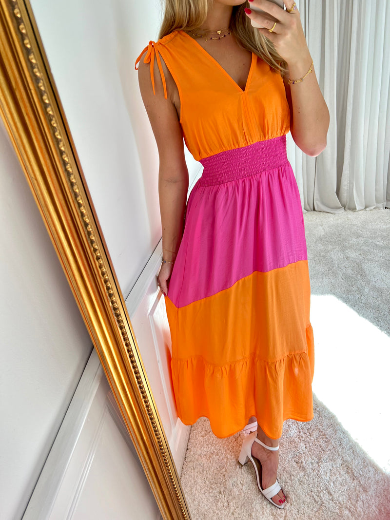 Co'Couture Callum Mazza Block Kjole Orange