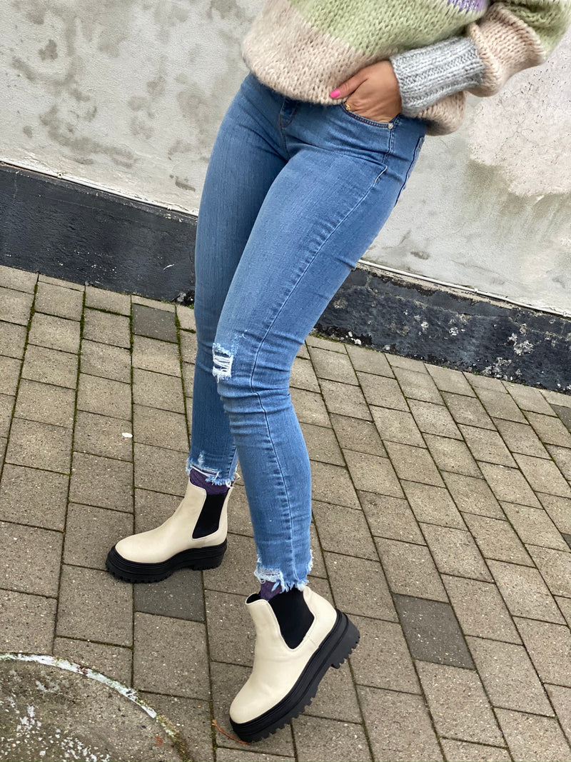Ivy Copenhagen Alexa Ankle Distressed Wash Linz Jeans Demin Blue