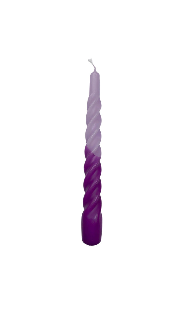 Candles With A Twist Flerfarvet Stearinlys Light & Dark Purple