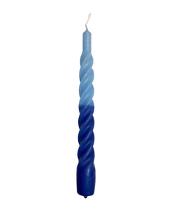 Candles With A Twist Flerfarvet Stearinlys Light & Dark Blue