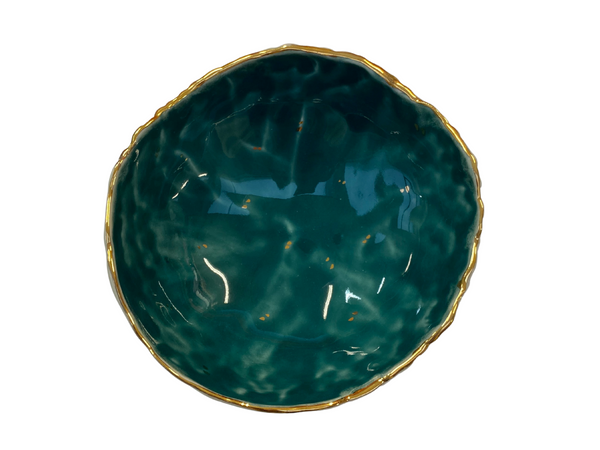 Keramik By Miabella Mellem Mørkegrøn Smykkeskål