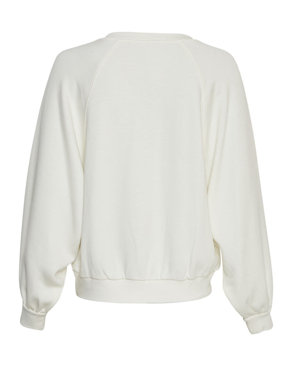 Moss Copenhagen Nelina Ima Raglan V-neck Sweatshirt Egret