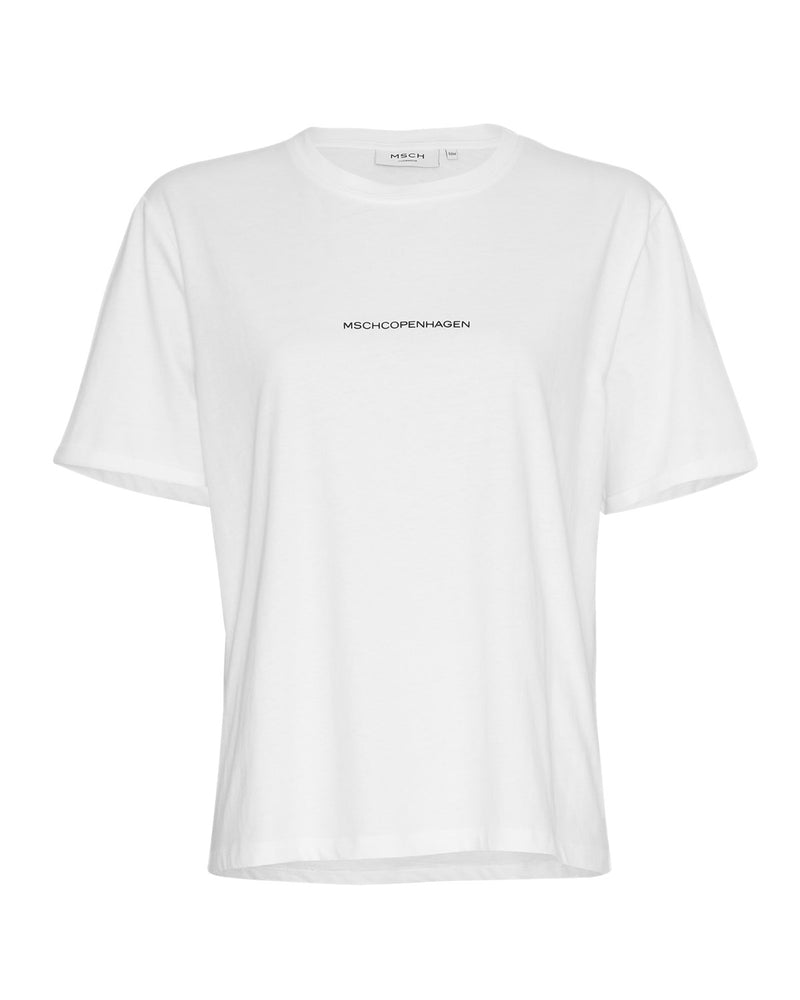 Moss Copenhagen Terina Organic Small Logo T-shirt White/Black