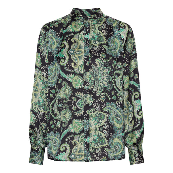 Karmamia Copenhagen Cornelia Skjorte Emerald Paisley