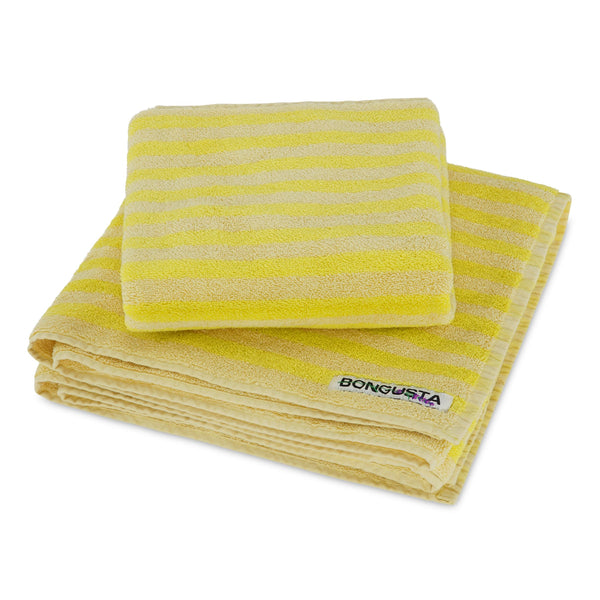 Bongusta Naram Gæste Håndklæde Pristine & Neon Yellow
