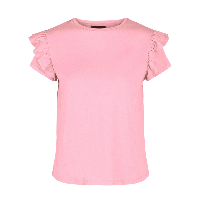 Pieces Tilde SS Top Candy Pink