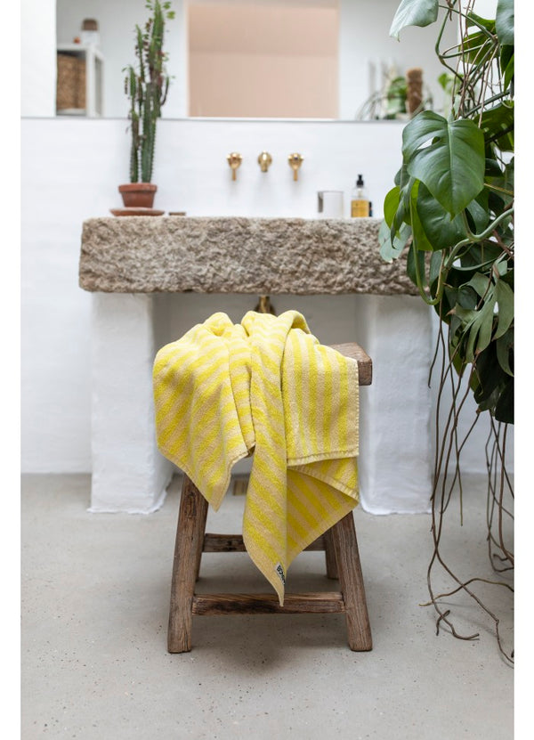 Bongusta Naram Bade Håndklæde Pristine & Neon Yellow