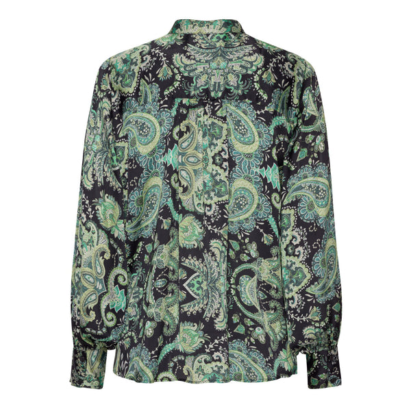 Karmamia Copenhagen Cornelia Skjorte Emerald Paisley